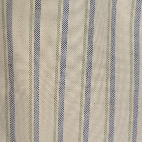 L.L. Bean size 17 dress shirt excellent quality light blue/green stripes - Picture 4 of 5